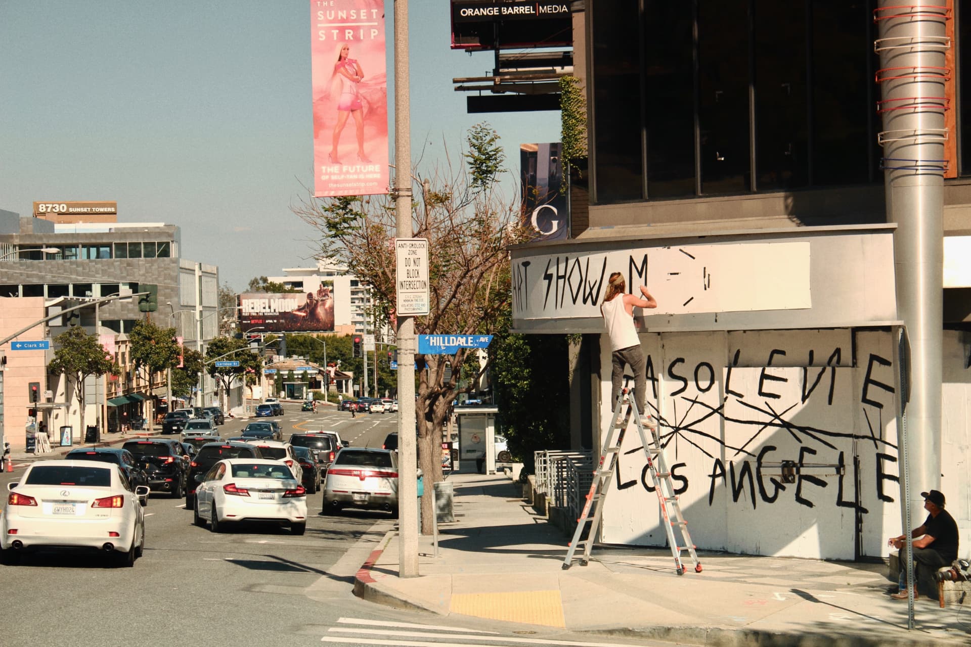 Billboards along Sunset Boulevard